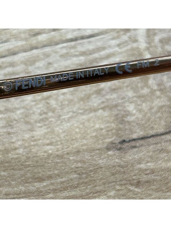 FENDI Gold Metalic Double Bridge Full Rim Pilot Sunglasses 0286/S main image 8
